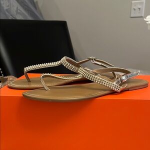 Candies Gold Rhinestone Sandals